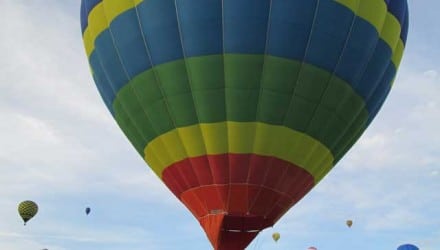 Le 31 Août 2013, Léa et Eloïse ont survolé Metz et ses environs en montgolfière