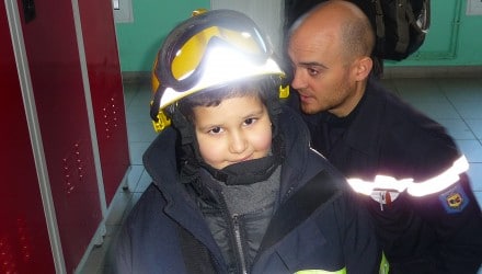 Le 26 novembre Yacine fête ses 6 ans chez les Pompiers de Metz